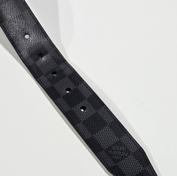 LOUIS VUITTON Sz 36 Belt M/L Sanctuary Force Damier Graphite Black Mens 32"-36". - Picture 11 of 16